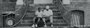 youth on steps with Mentor