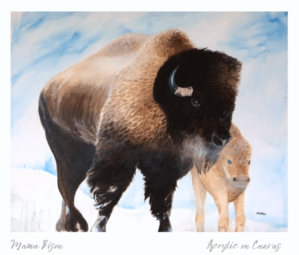 Mama Bison painting by Melinda Shank
