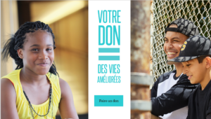 Votre don = des vies améliorées.  Faire un don